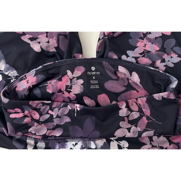 Apana Women Floral Print Leggings Size S - Picture 3 of 4